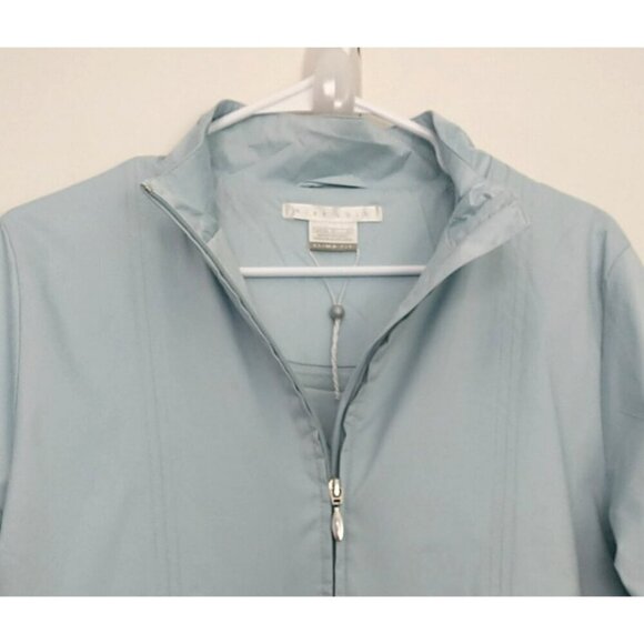 Nike Golf Women's Clima Fit Jacket Windbreaker Ice Blue Zip Pockets - L (12-14) - Picture 3 of 10